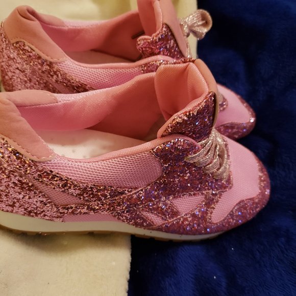 Pink Glittered Sneakers Sz 41 - Picture 2 of 6
